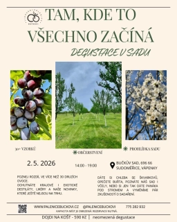 DEGUSTACE V SADU - neomezená degustace 2. 5. 2026